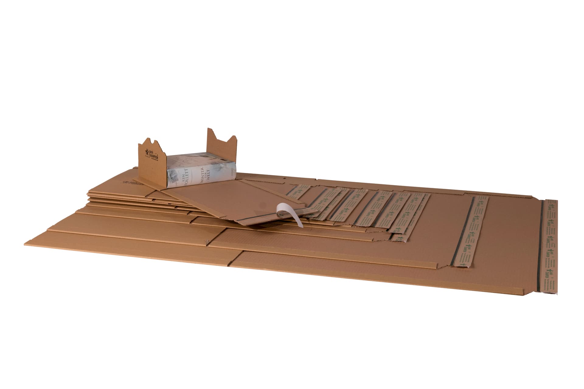 Wrap packaging, side-loading